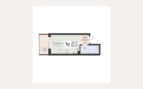 ЖК Абрикосов: планировка 1