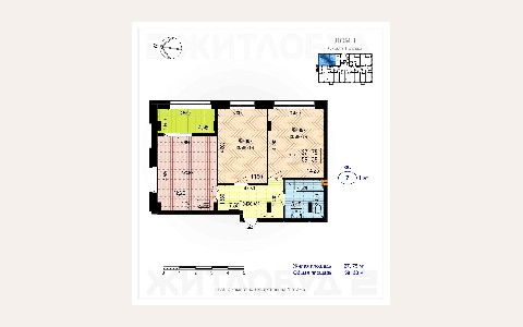 ЖК Аквамарин: планировка 1