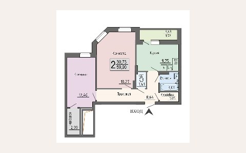 ЖК Аквамарин: планировка 2