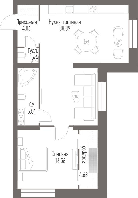 ЖК Alcon Tower Планировка 5
