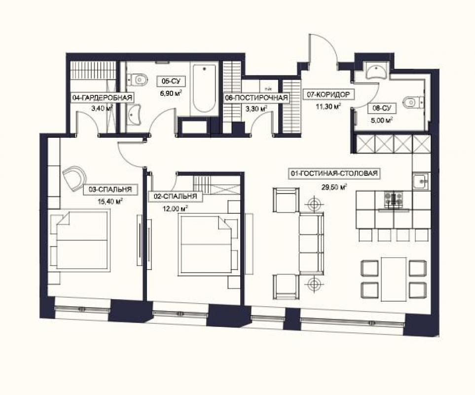 ЖК BOGENHOUSE Планировка 4