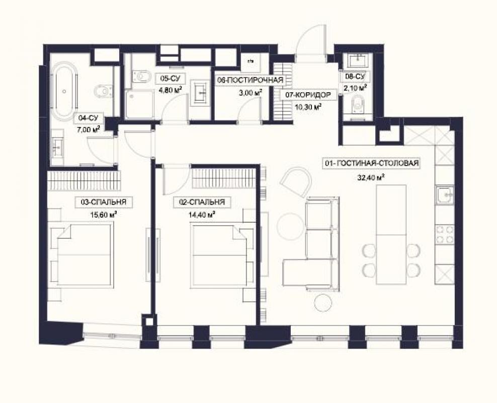 ЖК BOGENHOUSE Планировка 5