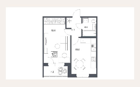 ЖК Династия — планировка 2 ЖК Династия: планировка 2