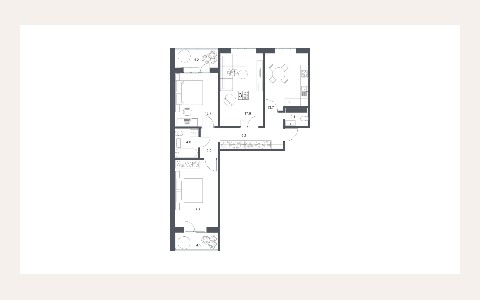 ЖК Династия — планировка 3 ЖК Династия: планировка 3