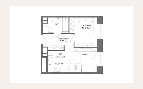 ЖК Долгоруковская 25: планировка 2