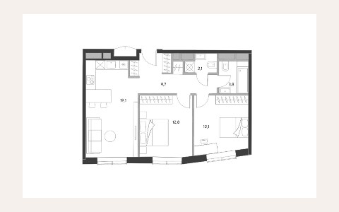 ЖК Дом Chkalov: планировка 2