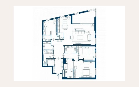 ЖК Дом на Мосфильмовской: планировка 1