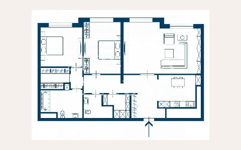 ЖК Дом на Мосфильмовской: планировка 3
