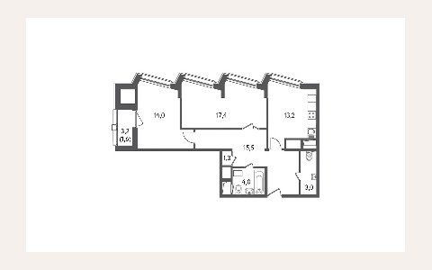 ЖК Дом на Пресне — планировка 1 ЖК Дом на Пресне: планировка 1