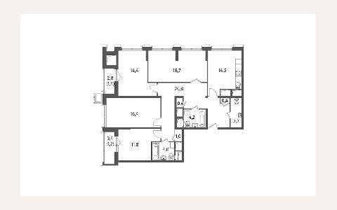 ЖК Дом на Пресне — планировка 2 ЖК Дом на Пресне: планировка 2