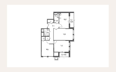 ЖК Дом на Пресне — планировка 3 ЖК Дом на Пресне: планировка 3