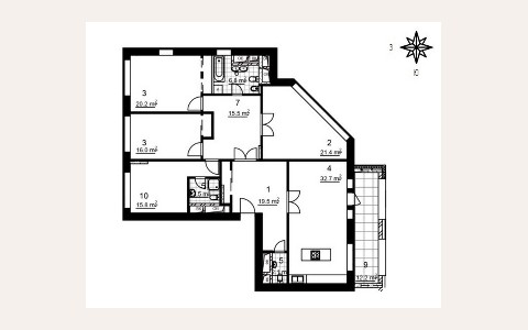 ЖК Дом на Щукинской — планировка 4 ЖК Дом на Щукинской: планировка 4