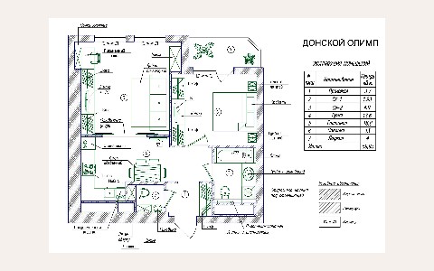 ЖК Донской Олимп: планировка 1