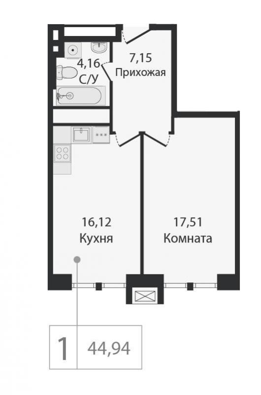 ЖК Dream Towers Планировка 3