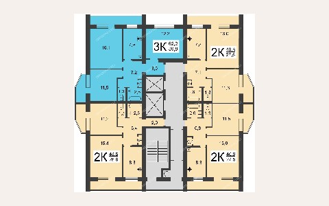 ЖК Ефремова, 14 — планировка 3 ЖК Ефремова, 14: планировка 3