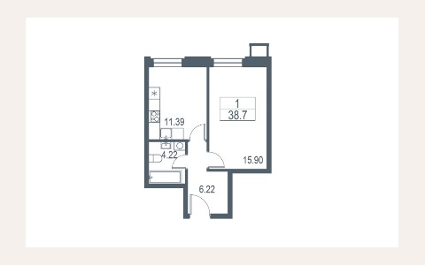 ЖК Городской квартал BIG TIME: планировка 1