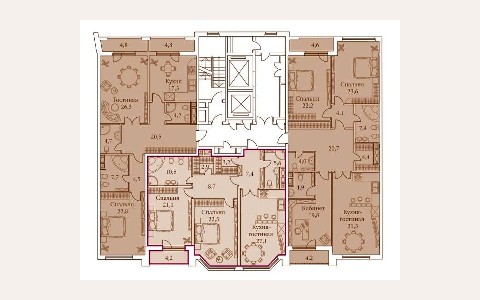 ЖК Grand Deluxe на Плющихе — планировка 4 ЖК Grand Deluxe на Плющихе: планировка 4