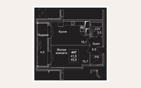 ЖК hideOUT: планировка 2