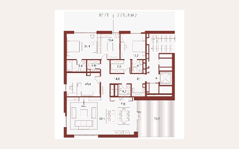 ЖК Ильинка 3/8: планировка 2