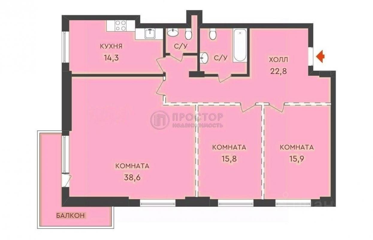 ЖК Изумруд в Москве — квартиры бизнес-класса у парка Победы и Филей Интерьер 3-комн. 115 м²: гостиная