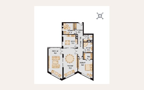 ЖК Кленовый DOM: планировка 1