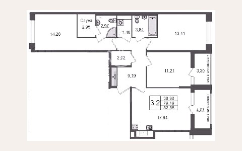 ЖК Континенталь: планировка 2