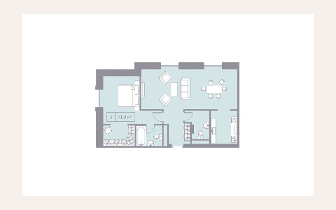 ЖК Кутузовский, 12 — планировка 2 ЖК Кутузовский, 12: планировка 2