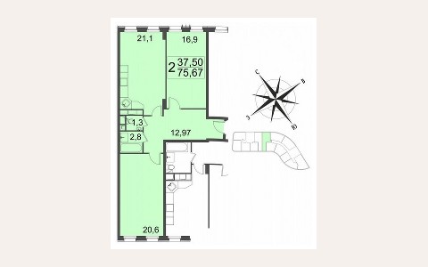 ЖК Лефорт: планировка 3