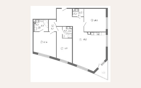 ЖК Леонтьевский 11 — планировка 4 ЖК Леонтьевский 11: планировка 4
