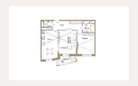 ЖК Лобачевский — планировка 1 ЖК Лобачевский: планировка 1