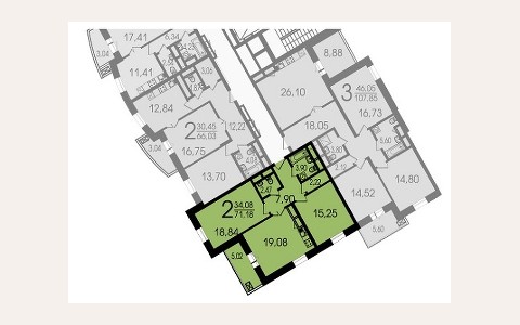 ЖК Лобачевский — планировка 4 ЖК Лобачевский: планировка 4