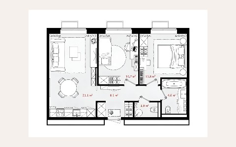 ЖК Lumin: планировка 2