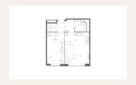 ЖК Nagatino i-Land — планировка 3 ЖК Nagatino i-Land: планировка 3