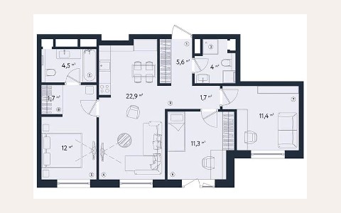 ЖК Only — планировка 3 ЖК Only: планировка 3