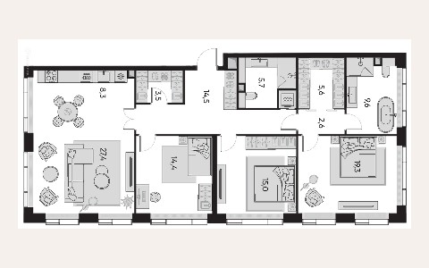 ЖК PRIDE — планировка 2 ЖК PRIDE: планировка 2