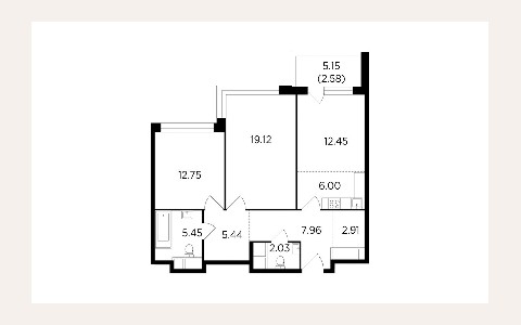 ЖК RiverSky — планировка 1 ЖК RiverSky: планировка 1