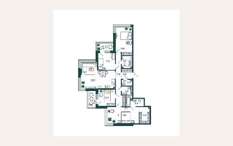 ЖК Shagal: планировка 2