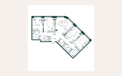 ЖК Shagal: планировка 3