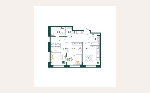 ЖК Shagal: планировка 5