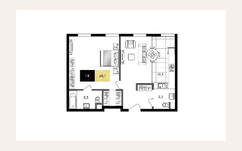 ЖК TITUL на Серебрянической — планировка 2 ЖК TITUL на Серебрянической: планировка 2