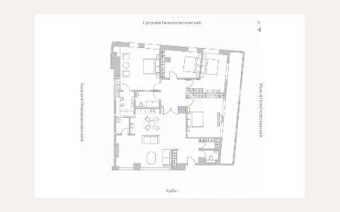 ЖК Turandot Residences — планировка 1 ЖК Turandot Residences: планировка 1