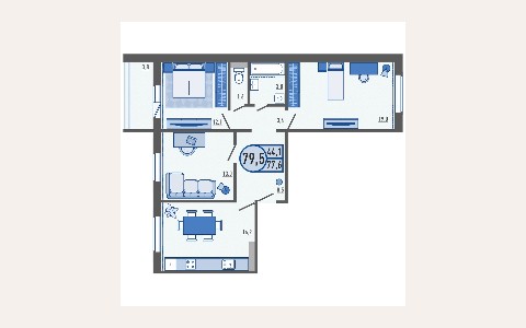 ЖК Времена Года — планировка 4 ЖК Времена Года: планировка 4