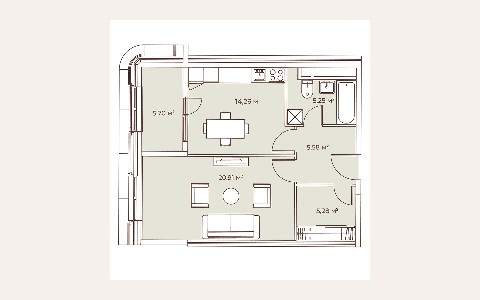 ЖК Врубеля, 4: планировка 4